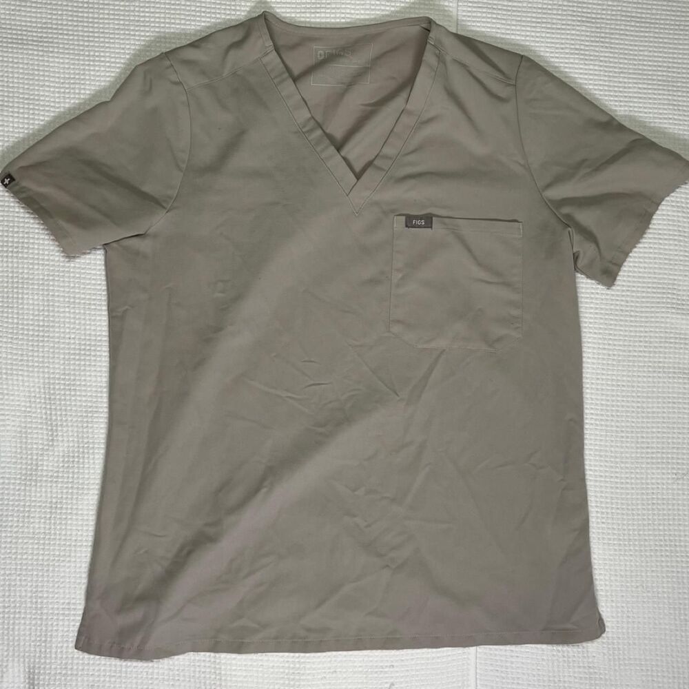 Figs Women's Khaki and Grey Top